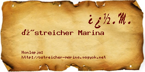 Östreicher Marina névjegykártya